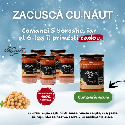 5+1 ZACUSCĂ PROTEICĂ CU NĂUT, 6x300 gr