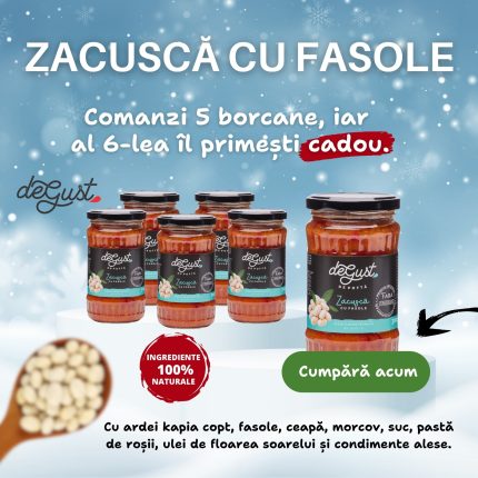 5+1 ZACUSCA PROTEICA CU FASOLE, 6x300 gr